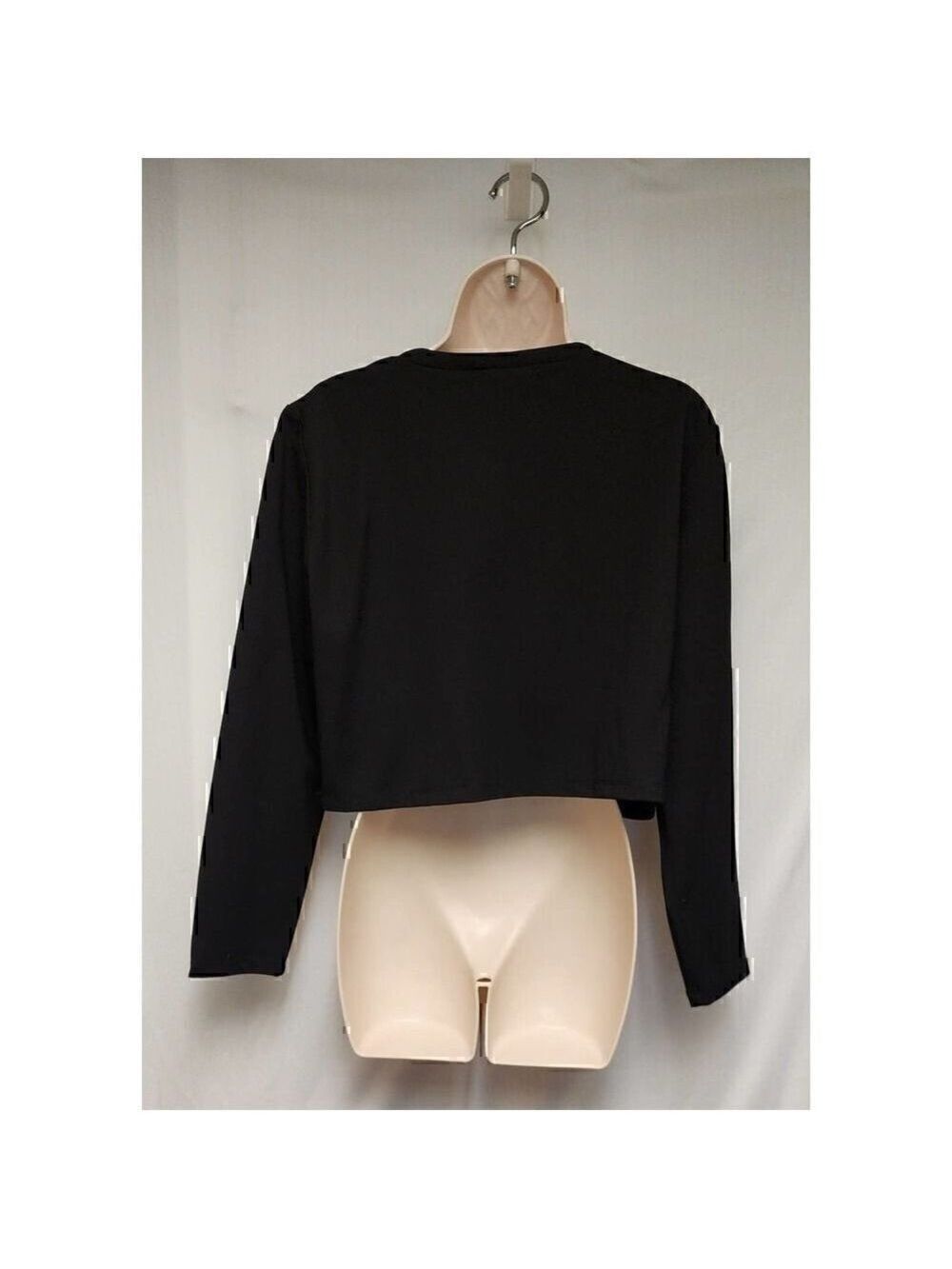 Allegra K Long Sleeve Open Crop Top XL - Picture 4 of 5